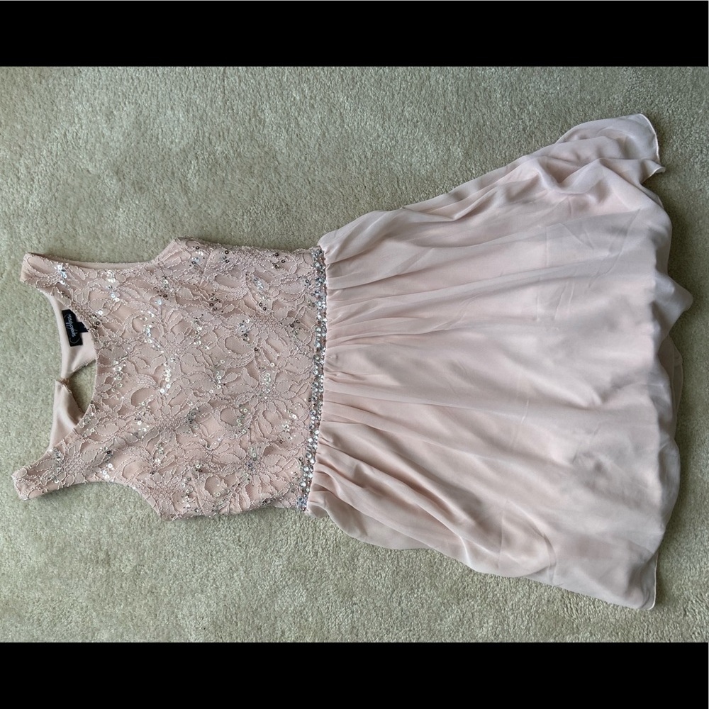 Elegant Light Pink Cocktail Dress